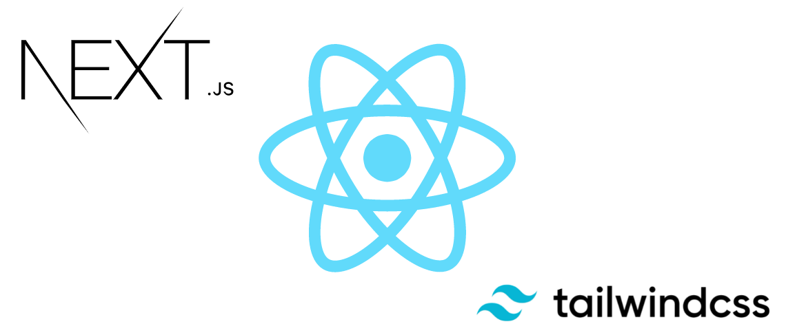 Nextjs React and Tailwind CSS Logos